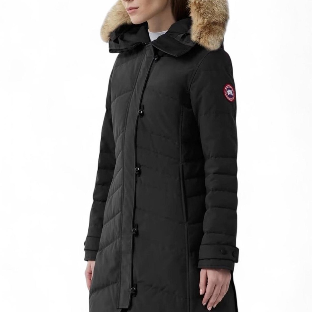 Canada Goose Black Puffer Coat with Fur Hood